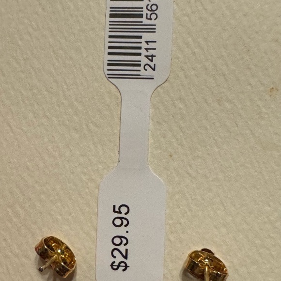 Hexagon Aqua Druzy Quartz Studs - Picture 7 of 7